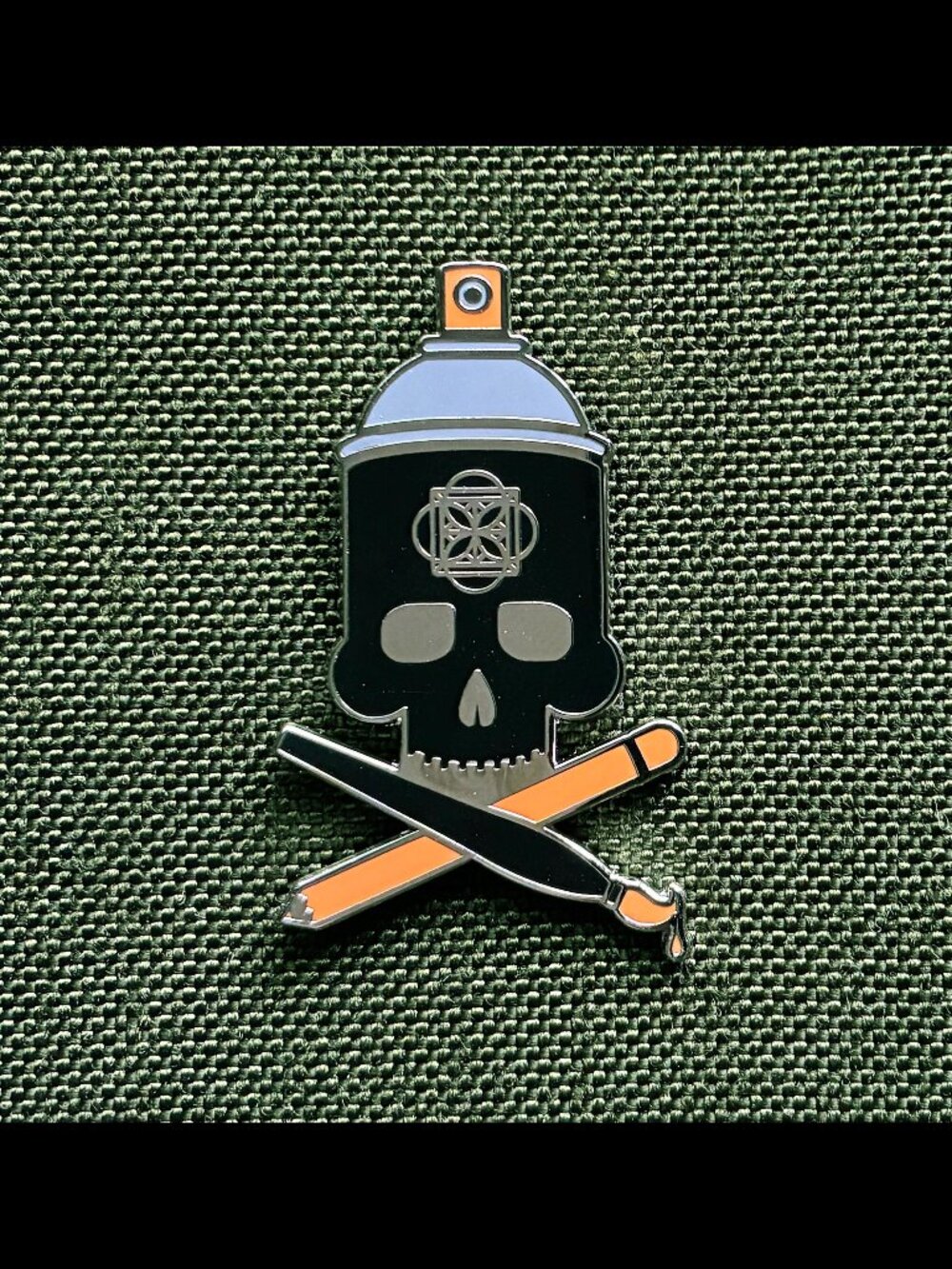 Crossbrushes enamel pin